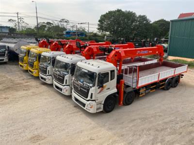 Cẩu Kanglim 15 tấn KS5206 lắp đặt trên xe Dongfeng Hoàng Huy